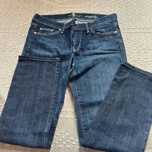 7 FOR ALL MANKIND straight leg jeans lightly worn